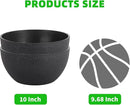 10 inch Hanging Planters for Indoor Plants, 2 Pack Planters for Outdoor Plants with Drainage Holes and Chain, Round Plastic Hanging Baskets, Hanging Flower Pots for Balcony Garden Decor-Black by CozyNest Decor