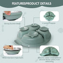Stainless Steel Toddler Plates with Suction | Non-Slip Divided Baby Plates BPA Free & Non Toxic | Detachable Silicone Base| Dishwasher Safe | Unbreakable Kids Dinnerware 3-Pack by TinyTreasures Baby Boutique