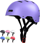 Skateboard Bike Helmet for Adults Women Men Youth Kids (2-3-5-8-14+ Years Boys Girls) - Lightweight Multi-Sport Adjustable Helmets for Bicycle Skateboard Scooter Skate Cycling by TinyTreasures Baby Boutique