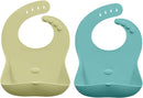 Abiie Ruby Wrapp Silicone Bibs for Babies with Front Pocket - Waterproof Bib - Stain Resistant - Silicone Toddler Bibs by TinyTreasures Baby Boutique