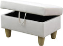 Ottoman Rectangular Storage Ottoman Bench, Flannel Footrest Stool Footstool with Lid for Living Room, Bedroom, Entryway, White, 28.5"x19"x17.5" by CozyNest Decor