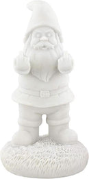 Gnometastic Gnude Gnomes - Unpainted Double Bird Garden Gnome Statue, 8.5in / DIY Paint Your Own Gnome - Funny Garden Gnomes to Paint for Adults, Outdoor or Indoor by GreenHaven Gardens