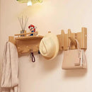 Wall Mounted Piano Key Hanger | Flip Style Hook | Entrance Wall Art Hook, Made of Oak Wood (3 Times Painted, 4 Times Polished) (Fence Beech, 10Hooks) by CozyNest Decor