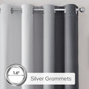 HOMEIDEAS Gray Grey Ombre Blackout Curtains, 52 X 84 Inch Length Gradient Color Room Darkening Curtains with Grommet Thermal Insulated Window Drapes for Living Room, Bedroom, 2 Panels by TinyTreasures Baby Boutique