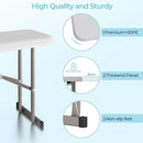 6ft HDPE Folding Bench, Foldable Seat with Sturdy Frame and Security Lock for Indoor and Outdoor, Multipurpose Entertaining Activities, Portable and Easy to Store, 2 Pack, White by GreenHaven Gardens