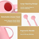 Watering Can for Indoor Outdoor Plants, Modern Small Watering Cans with Removable Nozzle, Long Spout Watering Can for Indoor Bonsai Plants Garden Flowers 1/2 Gallon 1.8L 60OZ (Pink) by GreenHaven Gardens