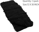 Biubee 5Pcs Halloween Black Creepy Cloth - Spooky Gauze Fabric Cloth for Haunted Horror House Halloween Party Doorway Outdoors Decoration (30" × 72") by CozyNest Decor