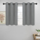 Easy-Going Blackout Curtains for Bedroom, Solid Thermal Insulated Grommet and Noise Reduction Window Drapes, Room Darkening Curtains for Living Room, 2 Panels (42x36 in, Light Gray) by CozyNest Decor