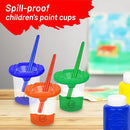 Kids Painting Set, Washable Paint for Kids with Paint Cups, Toddler Paintbrushes, Non Toxic Washable Finger Paints 2 Ounce Each, Toddler Painting Supplies by TinyTreasures Baby Boutique