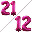 GOER Number 12 Balloons for 12th Birthday Sweet 12 Party Decorations,42 Inch Jumbo Foil Helium 21 Balloons for 21st Birthday Party Decoration (Bright Peach) by TinyTreasures Baby Boutique