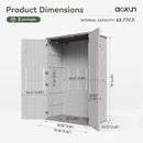 Aoxun 64 Cu.Ft Outdoor Storage Shed with Floor, Waterproof Horizontal Resin Cabinet for Garage Storage, Pool Storage, Bike Shed, Garden Shed by GreenHaven Gardens