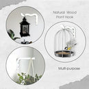2-Piece Set of Wavy Wooden Wall Planters for Indoor Plants 6 Inch - Natural Plant Hook for Wall Plant, Wind Chimes, Flower Brackets, Patio Garden Decorations - Bracket Plant Hanger (White) by GreenHaven Gardens