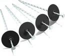50 Pack Landscape Stakes with Gasket Caps - 6.3 Inch Heavy-Duty Galvanized Steel Garden Spikes are Used to Fixing Weed Barrier, Artificial Lawn, Patio Rug, Etc by GreenHaven Gardens