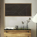 IARTTOP Large Black Framed Wood Wall Art for Living Room Abstract Modern Wooden Wall Decor Neutral Geometric Wall Sculpture Bedroom Office 20x40 Inch by CozyNest Decor