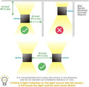 LANFU LED Aluminum Waterproof Wall Lamp, (Upgrade Dusk to Dawn Sensor) Waterproof Outdoor Light 20W 100-277V 2800K-3000K(Not dimmable) Outdoor Wall Light Warm Light 2LEDS (Black-20W-Larger) by GreenHaven Gardens