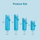 Insulated Water Bottle with Straw - Encool Stainless Steel Water Bottle, Leak-Proof, BPA-Free, Double Wall Vacuum Keeps Cold for 24 Hours for Sports, Travel, School (32 oz, Azure Blue) by CozyNest Decor