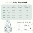 Yoofoss Baby Sleep Sack 0-6 Months, 1.5 Tog Baby Wearable Blanket with 2-Way Zipper, 100% Cotton Organic Fabric Winter Infant Sleeping Sack, Warm Soft Comfy by TinyTreasures Baby Boutique