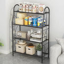 4 Tier Metal Plant Stand with wheels rack, Heavy Duty Metal Plant Shelf for Indoor/Outdoor Living Room, Balcony, Garden, Black by GreenHaven Gardens