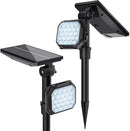 JSOT Outdoor Spotlights - Solar Spot Light Solar Lights Outdoor Waterproof Landscape Spotlights Decoration for Outside Garden Yard Driveway Tree (Cool White, 2 Pack) by GreenHaven Gardens