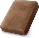 PrinceDeco Stretch Velvet Couch Cushion Cover,Soft Cushion Slipcover for Chair Cushion Furniture Protector Seat Cushion Sofa Cover Width Up to 29.5", Camel by CozyNest Decor