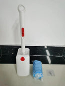 JEHONN Disposable Toilet Bowl Cleaner Wand with Upgraded Clamping System, Wall Mounted Bathroom Scrubber Brush for Bathtub Sink Wash Basin, 16 Refills by CozyNest Decor