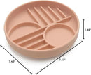 The Slowdown Bowl Silicone Slow Feeder for Dogs & Puppies, Slow Eating Modern Lick Mat Design Reduces Gulping, Fits 2 Cups 7.5” Across x 1.5” Tall, Mealtime Challenge, Medium-Blush by CozyNest Decor