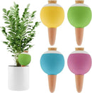 4Pcs Plant Watering Globes, Kalolary Large Terracotta Automatic Watering Stake Devices with Wooden Stopper for Pots, Planters, Indoor, Outdoor by GreenHaven Gardens