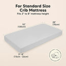 KeaBabies 2-Pack Organic Crib Sheets for Boys, Girls - 52x28 Fitted Crib Mattress Sheet Neutral, Breathable Jersey Cotton Cover for Baby Bed, Toddler Mattress, Soft & Cute Prints (French Gray) by TinyTreasures Baby Boutique