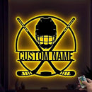 Hockey LED Wall Art with Remote – Custom Name Light Up Sign for Boys Room, Unique Gift for Hockey Players, Sports Lovers, Fans, Coaches, Man Cave, Hockey Wall Décor by CozyNest Decor