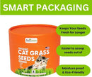 ZESTIGREENS Organic Cat Grass Seeds - Non-GMO Blend of Wheat, Oats, Rye & Barley for Indoor Cats | Seeds Come in Food Grade Container with Lid for Easier Scooping & Keeping Fresher (0.5 lb) by GreenHaven Gardens