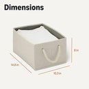 Amazon Basics Foldable Storage Bins with Rope Handles, Linen, Large, Pack of 3 by CozyNest Decor