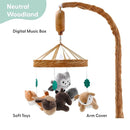 The Peanutshell Crib Mobile for Boys or Girls - Woodgrain Musical Baby Crib Mobile with 12 Lullabies, Whimsical Woodland Baby Whimsical Woodland Nursery Decor by TinyTreasures Baby Boutique