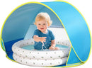 Baby Beach Tent Canopy: with Inflatable Kiddie Swimming Pool Toys - UPF50+ UV Protection Pop Up Sun Shelter Tent & Small Pool - Beach Essentials for Infant Toddlers by TinyTreasures Baby Boutique