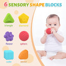 MINGKIDS Montessori Toys for 1 Year Old, 6 Pc Multi Sensory Shape, Toddler Developmental Learning Birthday Gifts, Baby Toys 12 Month by TinyTreasures Baby Boutique