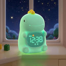 TCJJ Kids Sleep Training Alarm Clock with Night Light - OK to Wake Clock & Sound Machine, Rechargeable Silicone Animal Lamp for Boys Girls Bedroom (Dinosaurs) by TinyTreasures Baby Boutique
