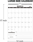 Wall Calendar 2025-2026 Large, 17" x 12" Academic Calendar, Monthly Calendar with Wire Binding & Hanging Hook, Large Wall Calendar by TinyTreasures Baby Boutique