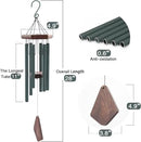 Small Green Wind Chimes for Outside, Tuned Soothing Melody, Sympathy Chimes for Mom/Housewarming, Outdoor Decoration by CozyNest Decor