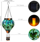 Starsoul Frog Hot Air Balloon Solar Lantern with Candle Holder Glass Outdoor Solar Hot Air Balloon Flickering Flame Lamp Hanging Garden Light Waterproof for Lawn Porch Tree Yard Decorations by GreenHaven Gardens