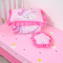 UOMNY Crib Bedding Set for Girls 4 Piece Unicorn Baby Girl Crib Bedding Sets with Baby Comforter Crib Sheet Crib Skirt Pillowcase Nursery Bedding Set by TinyTreasures Baby Boutique