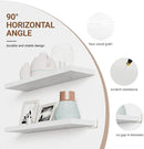 Heimlove Floating Shelves for Wall 36 Inches Long,9.3" Deep White Floating Shelf Set of 2,Wall Mounted Shelves for Bathroom Bedroom Living Room Kitchen Office,Shelf for Books Storage,Home Decor by CozyNest Decor