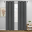 Easy-Going Blackout Curtains for Bedroom, Solid Thermal Insulated Grommet and Noise Reduction Window Drapes, Room Darkening Curtains for Living Room, 2 Panels(42x84 in, Gray) by CozyNest Decor