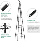 Garden Obelisk Trellis for Climbing Plants Outdoors, 65 Inch Rustproof Plant Stand Climbing Support with Adjustable Heights for Indoor Potted Plants, Vines, Flowers Stands, Vegetables (1) by GreenHaven Gardens
