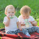 Silicone Baby Bottle Handles, 3PCS Bottle Handles for 2.36-2.76" Wide-Neck Bottles, Baby Bottle Handles has Easy Grip Handles, Easy Carry Handle Lightweight Bottle Handle(Blue/Green/Pink) by TinyTreasures Baby Boutique