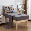 NTBED 4 Pieces Construction Toddler Bedding Set for Baby Boys, Excavator Truck Vehicles Cars Printed, Includes Comforter, Flat Sheet, Fitted Sheet and Pillowcase,Grey by TinyTreasures Baby Boutique
