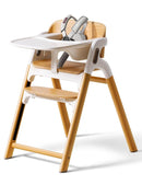 Momcozy DinerPal Wooden High Chair for Babies, Toddlers & Adults Up to 308 Lbs, Convertible Baby Highchair with Food-Grade Tray, Dishwasher-Safe, Adjustable & Ergonomic, Natural Wood by TinyTreasures Baby Boutique