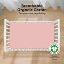 KeaBabies 2-Pack Organic Crib Sheets for Boys, Girls - 52x28 Fitted Crib Mattress Sheet Neutral, Breathable Jersey Cotton Cover for Baby Bed, Toddler Mattress, Soft & Cute Prints (Rose) by TinyTreasures Baby Boutique