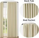 Joydeco Custom Blackout Curtains for Bedroom, 1 Panel Room Darkening Curtains & Drapes for Living Room Window Rod Pocket Back Tab (Custom Size,Light Beige) by TinyTreasures Baby Boutique