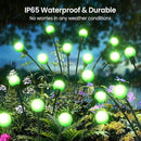 LETMY Solar Garden Lights - 6 Pack Upgraded Swaying Solar Lights Outdoor, 48 LED Firefly Lights Outdoor Waterproof Garden Decorations for Yard Patio Pathway Holiday (Green) by GreenHaven Gardens