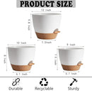 Plant Pots,12+10+9 Inch Self Watering Pots with Drainage Hole for Indoor Plants Large Flower Pot, Plants Pots Indoor Outdoor,Modern White Plastic Planters for Indoor Plants by GreenHaven Gardens