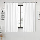 ANRODUO Back Tab Blackout Curtains for Bedroom Living Room, Rod Pocket Pinch Pleated Thermal Insulated Room Darkening Curtains 72 Inches Long 2 Panels, White, 42 x 72 Inch by TinyTreasures Baby Boutique